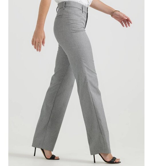 NEW! Womens Lee Trouser Pants Gray Ultra Lux comfort w/ Flex Motion 8 Medium - Picture 4 of 16